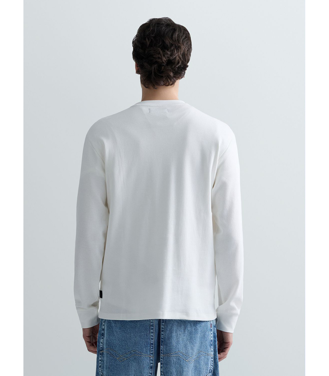 ワッフルコットンロングスリーブTシャツ 詳細画像 ホワイト 3